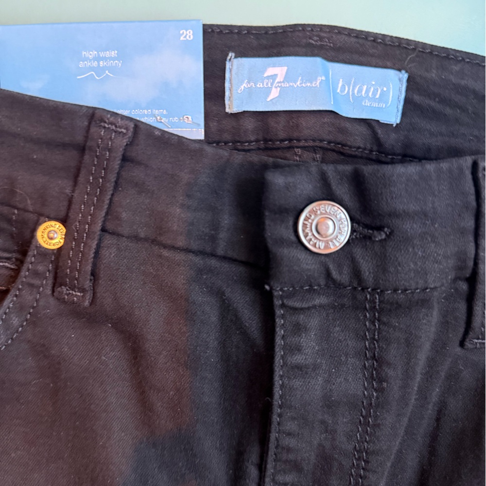 7 For All Mankind Black Skinny Jeans